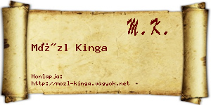 Mözl Kinga névjegykártya